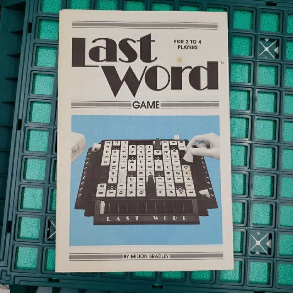 Last Word Vintage Board Game from Makers of Upwords Milton Bradley 1985 Complete